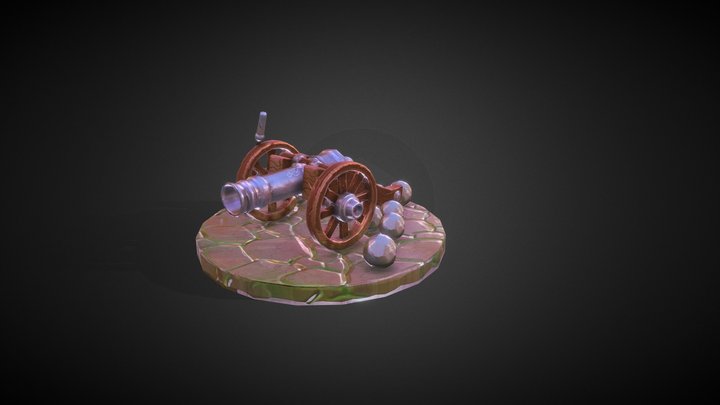 Cannon_ [3D] Stylized Props_Student 3D Model