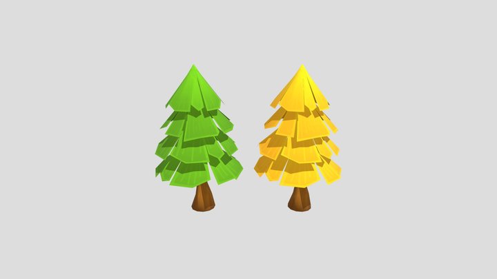 Stylized Tree (Low-Poly / Game-Ready) 3D Model
