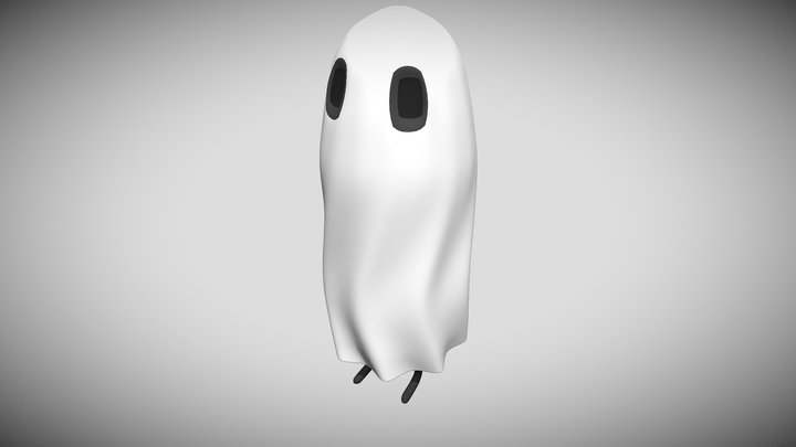 Sad Kawaii Ghost 2.0 3D Model