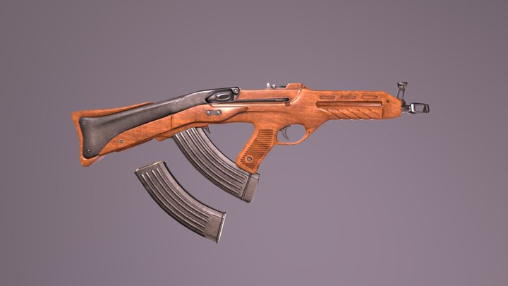 TKB-011 (Rare Soviet Assault Rifle) 3D Model