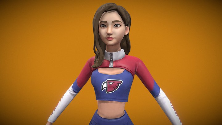 Stadium girl 3D Model