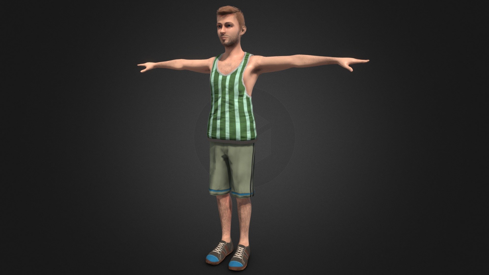 Charter T-Pose - Download Free 3D model by Yury Misiyuk (@Tim0