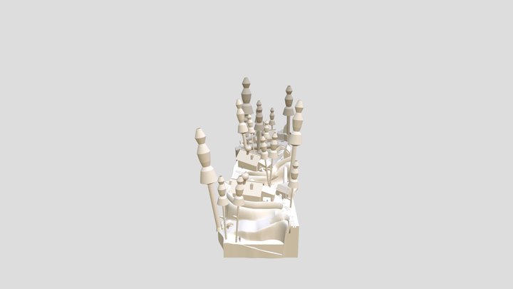 Forest Loner - Diorama and house blockout 3D Model