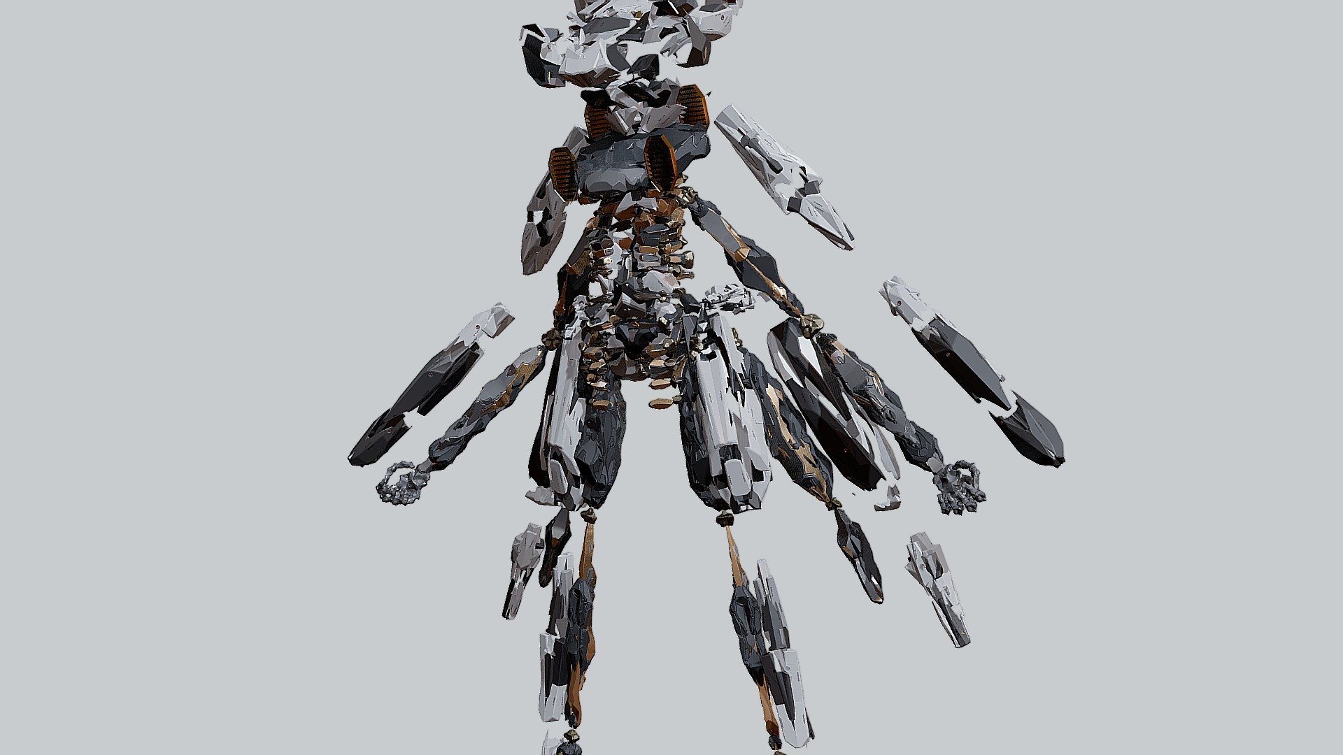 Procedural Hard Surface Modeling Test 25 030 3d Model By Asaito