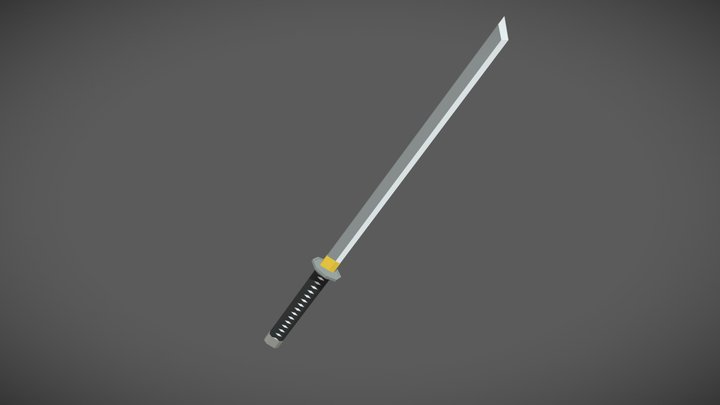 Low-poly Katana 3D Model