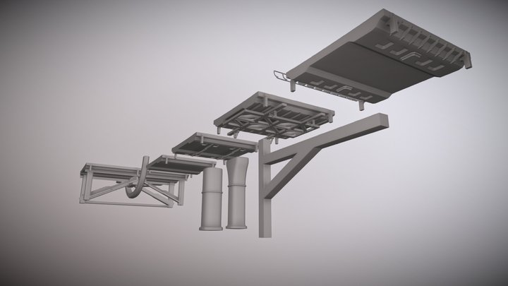 Road Parts 3D Model