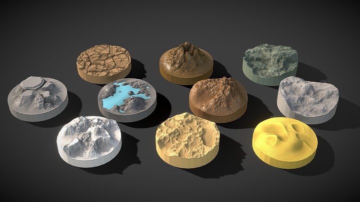 ( FREE ) 10 landscape Low poly SDC