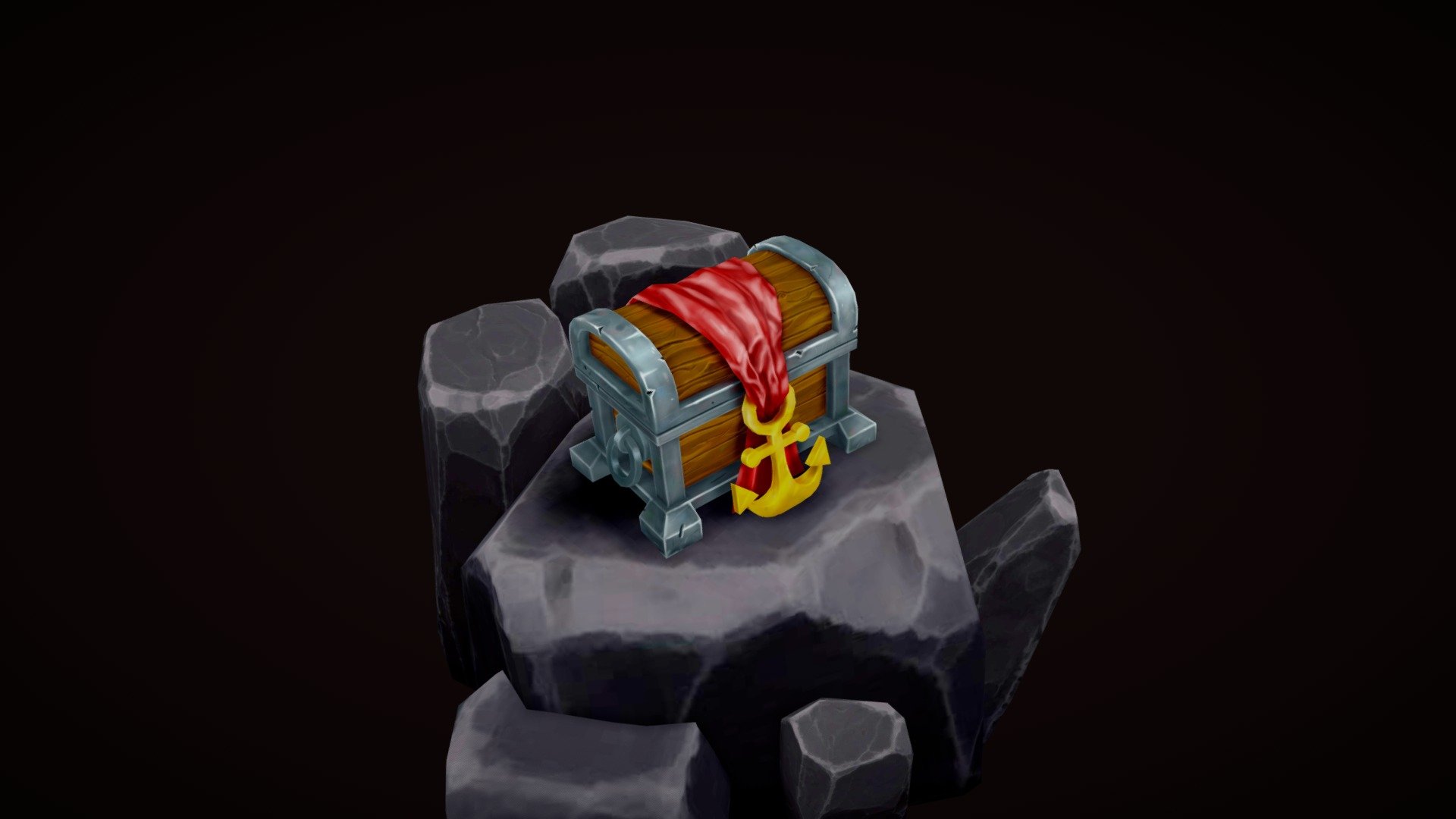 Pirate Treasure Chest - Handpainted - lowpoly - Download Free 3D model ...