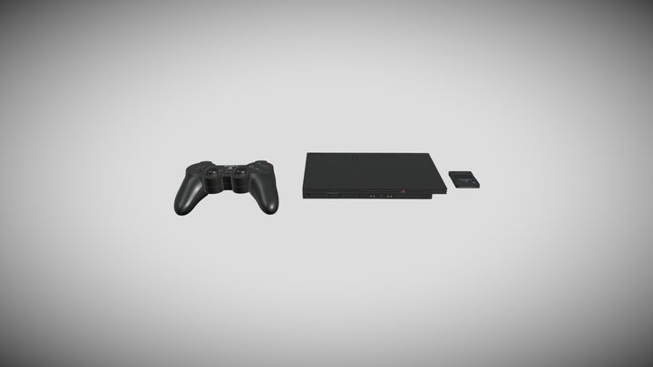 PS2 Console 3D Model
