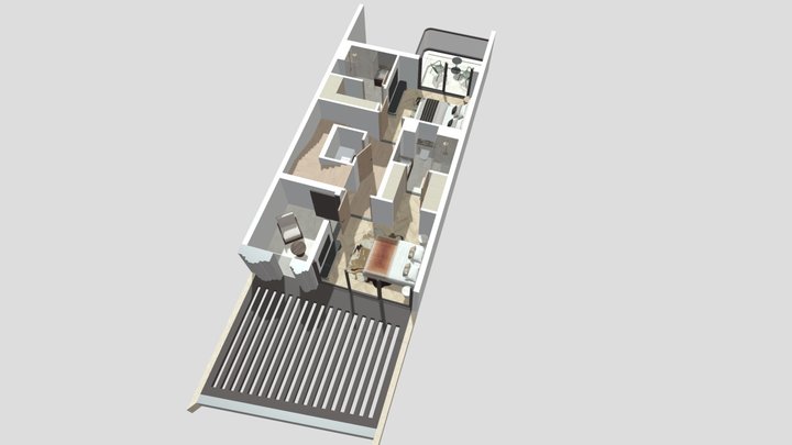LR - Townhouse A - 1st Floor 3D Model