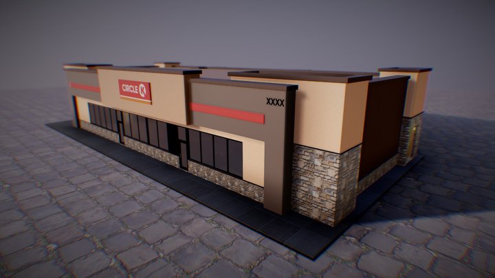 [FREE] Gas Station Store: Asset 3D Model