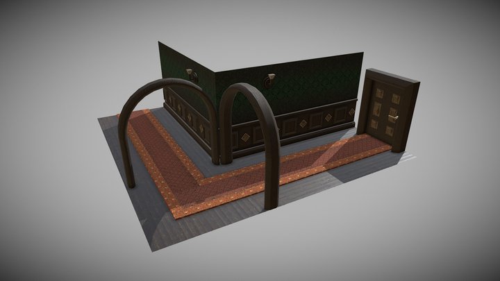 Hallway diorama 3D Model