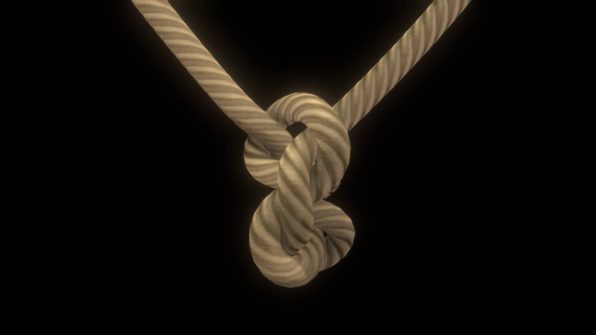 3D model Rope Knot - This is a 3D model of the Rope Knot. The 3D model is about a white dress on a swinger.
