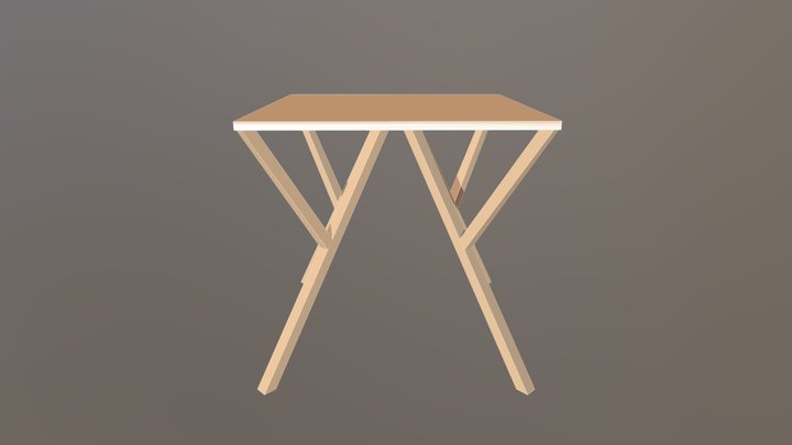 Square table 3D Model