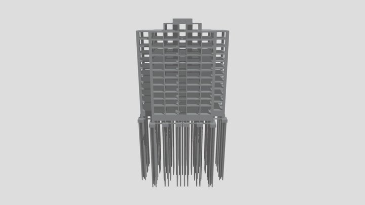 Kết câú chung cư An dương Vương 3D Model