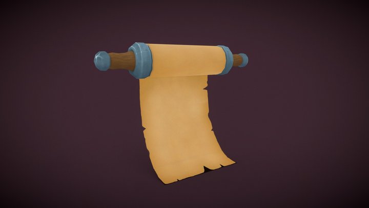 Hand Painted - "Scroll" 3D Model