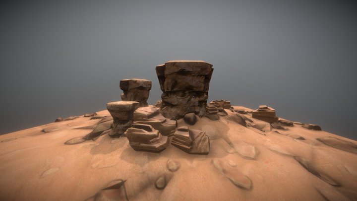 Desert Plat-former 3D Model