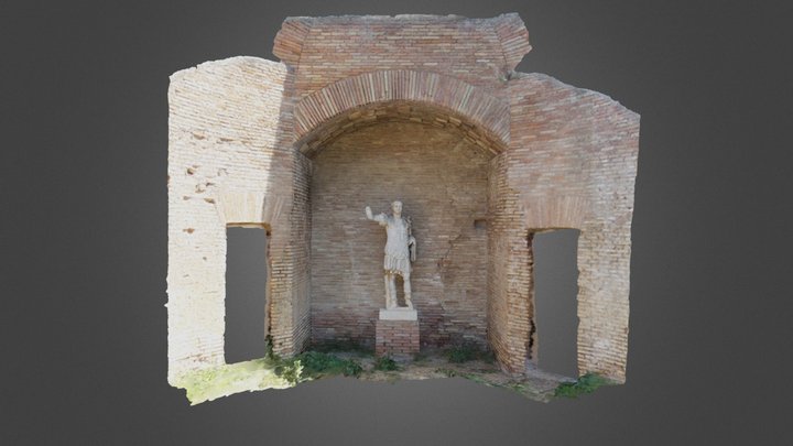 Trajan - Schola del Traiano, Ostia Antica 3D Model