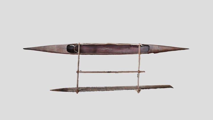 Niuean canoe "Vaka Heke Tahi" 3D Model