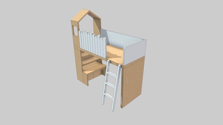 Kid-bed v4 3D Model