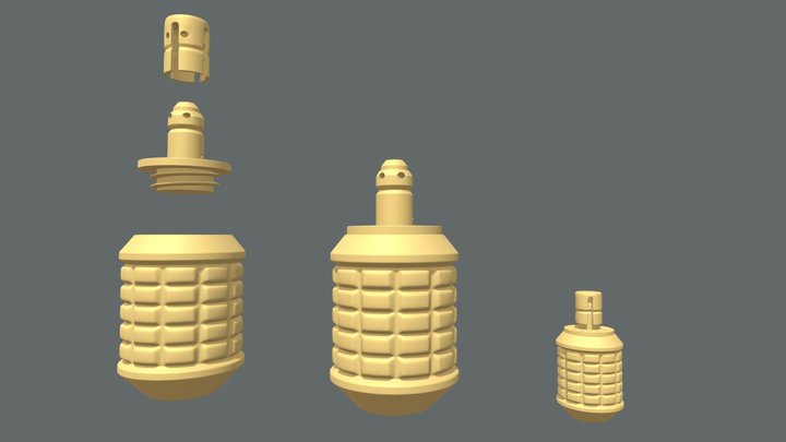 Type97 Hand Grenade for 3D Printing 3D Model