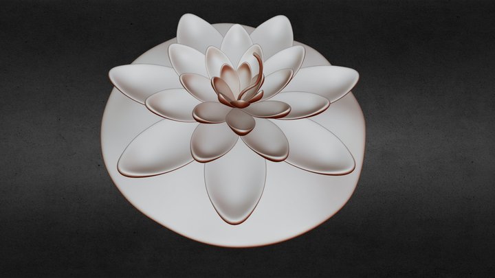 Flor de Lotus Molde para Vela 3D Model