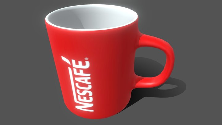 Red coffe cup 3D Model