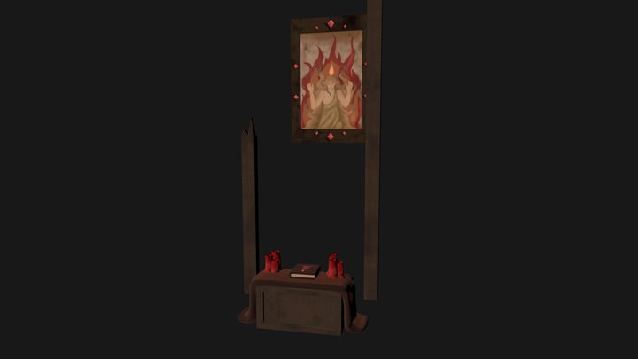 Fire god's altar 3D Model