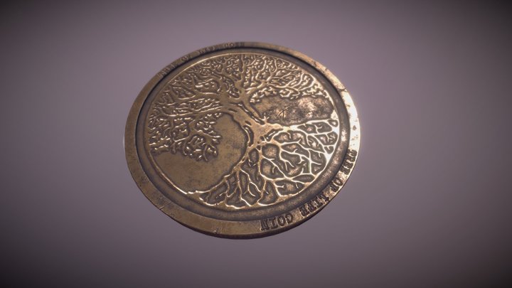 Tree of life coin 3D Model