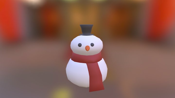 Baby Snowman 3D Model