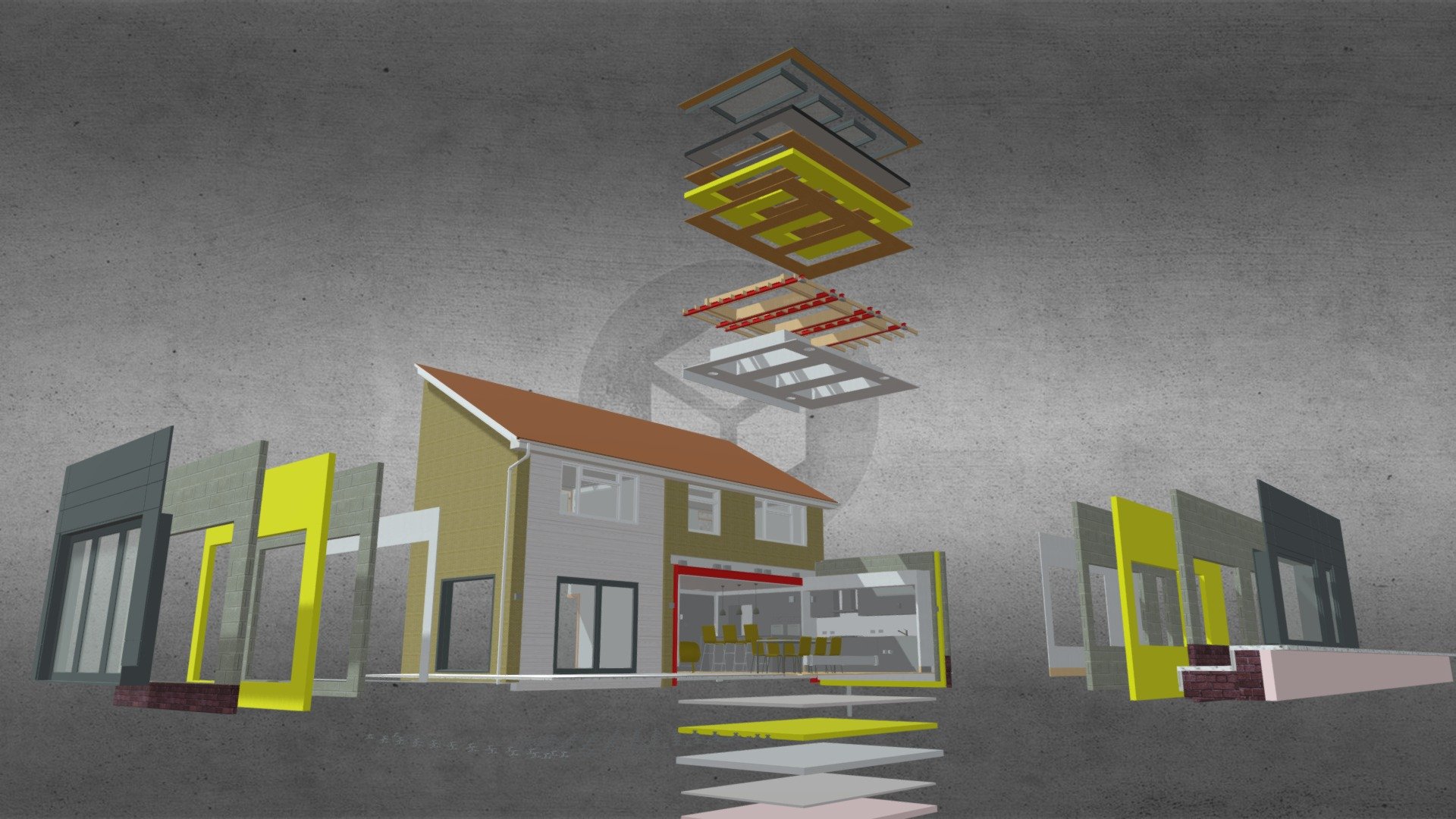 Chestnut Close - Exploded Material Model - Download Free 3D model by ...