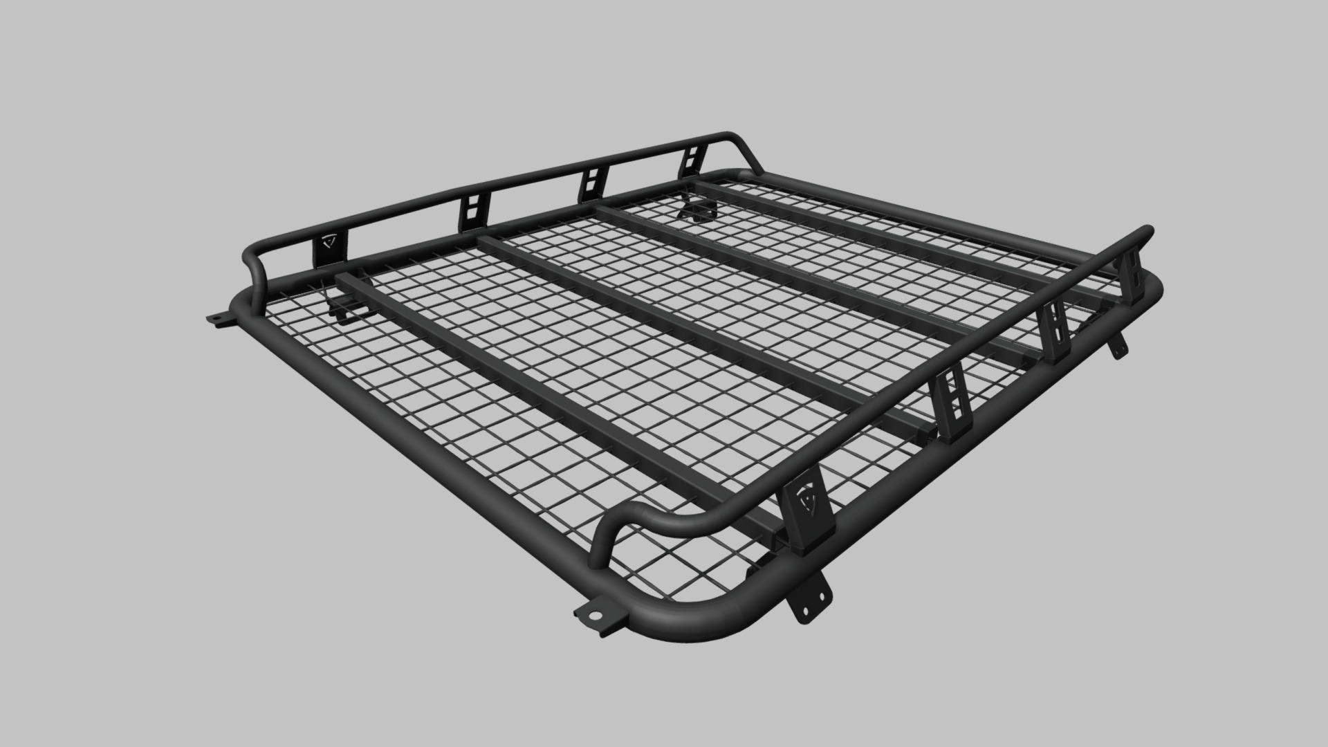 3D model Roof rack F-DESIGN Chevrolet Niva SE под бокс - This is a 3D model of the Roof rack F-DESIGN Chevrolet Niva SE под бокс. The 3D model is about a close-up of a rack.