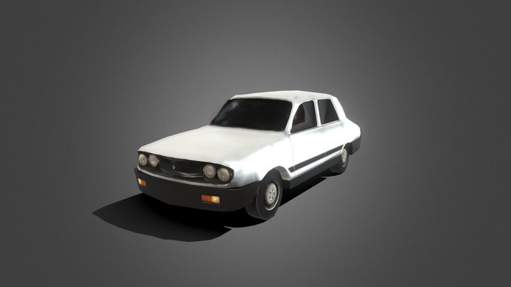 Low Poly Renault 12 3D Model