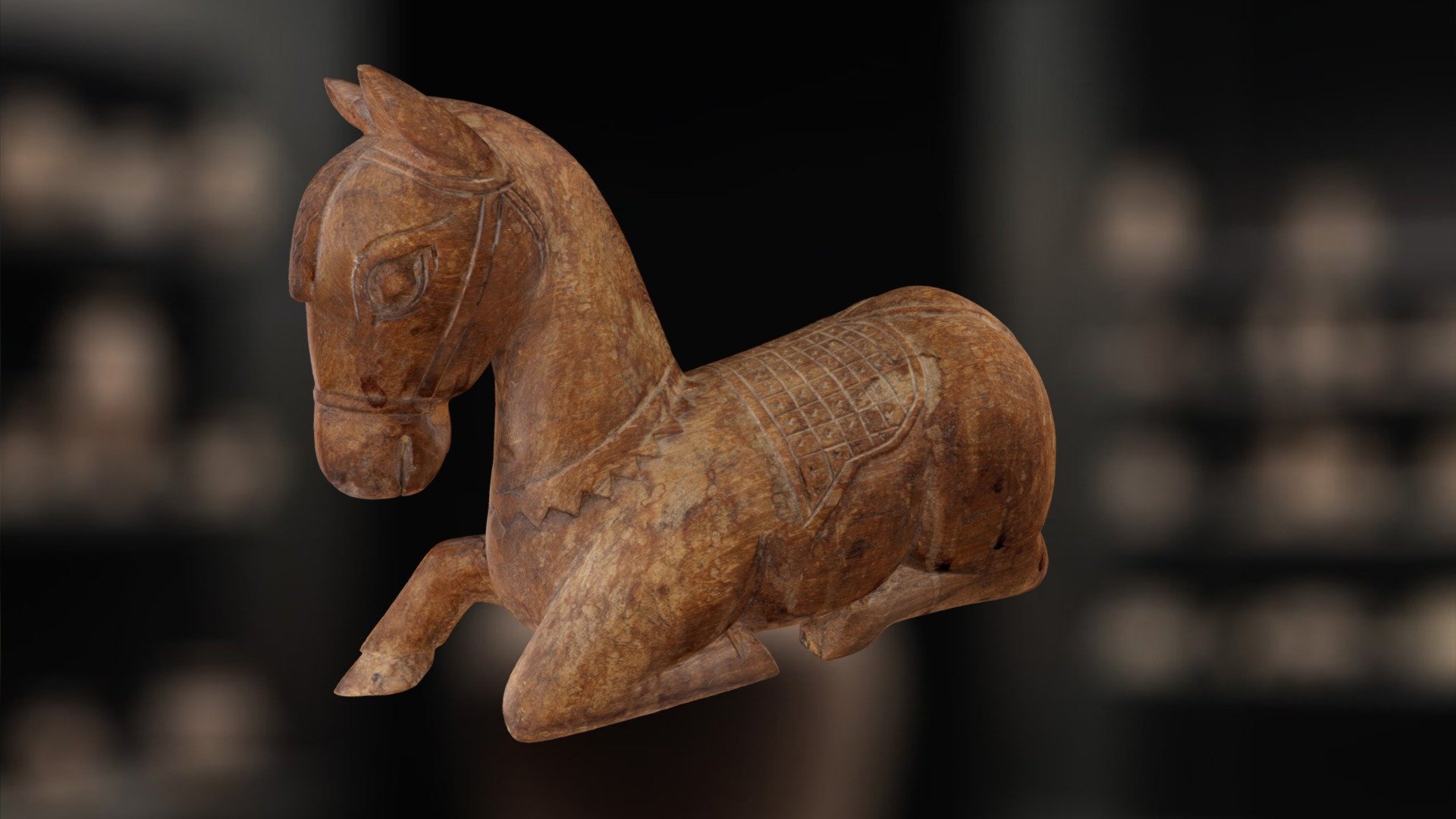 Wooden horse statue — Sketchfab embed 3D viewer