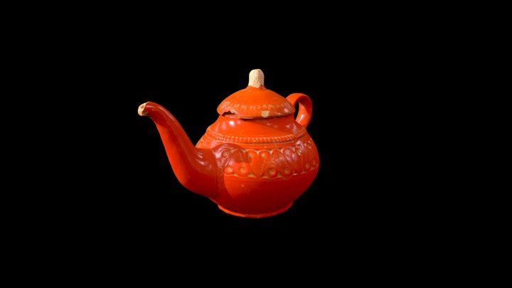 Chipped Teapot 3D Model