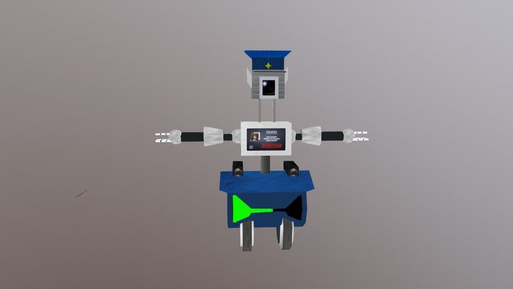 Traffic Police Robot1 3D Model