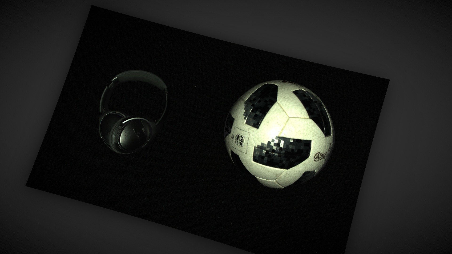 Bose headphones and football - Zivid 3D