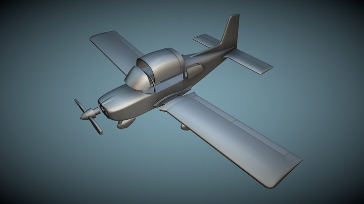 Grumman AA-5B Tiger - 3D Printable Model (*.STL) 3D Model