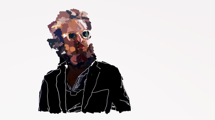 Father John Misty Fan Art 3D Model