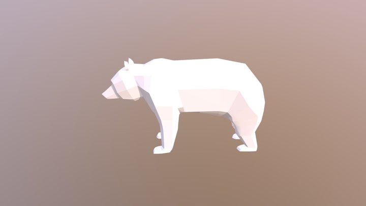 Low Poly Bear V2 3D Model