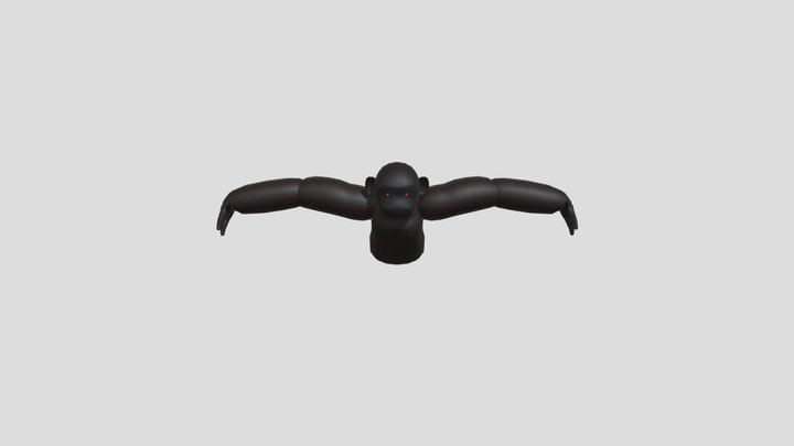 black-goo-goo-scary-baboon 3D Model