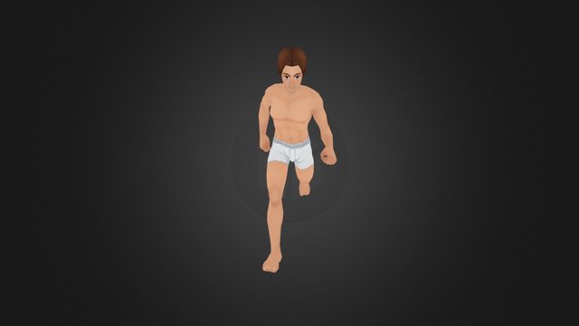 Male Run Anim 3D Model