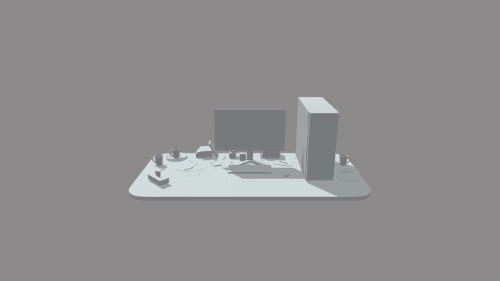 Workplace blocking 3D Model