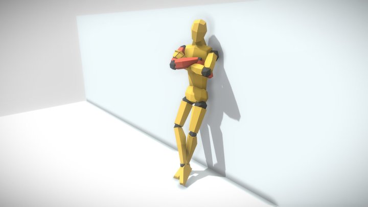 LowPoly character Pose1 3D Model