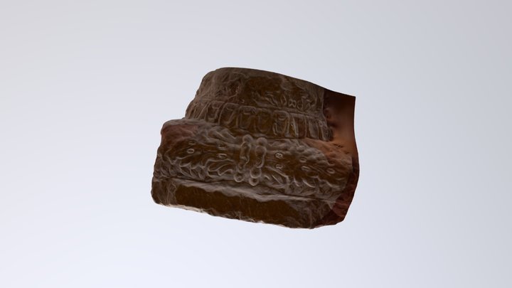 Capitel de columna jónico 3D Model