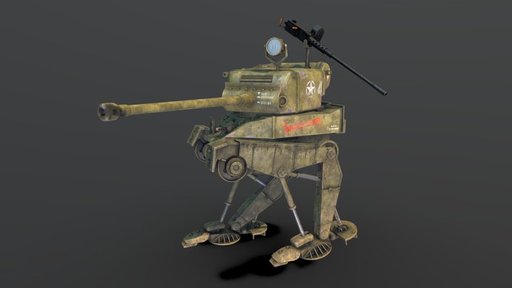 WWII Walker "Sherman" 3D Model