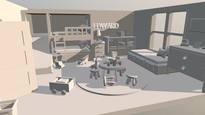 Edward's Bedroom 3D Model