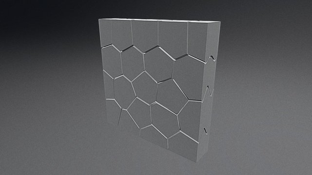 Voronoi Puzzle 3D Model
