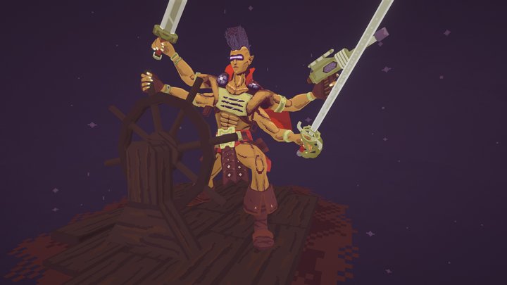 The Time Raider - A MCDM Lowpoly Pixel Fanart 3D Model