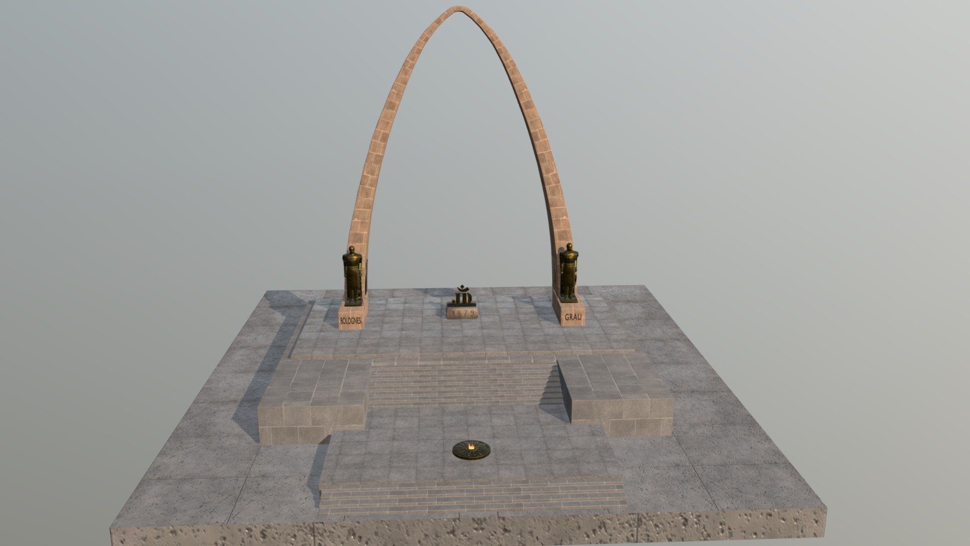 Arco Parabólico Tacna 3D 3D model by MISTERIO (misteriotk